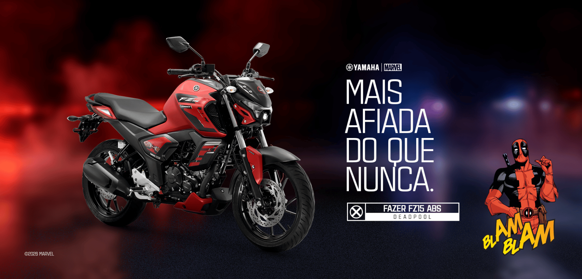 banner fazer fz15 abs connected deadpool