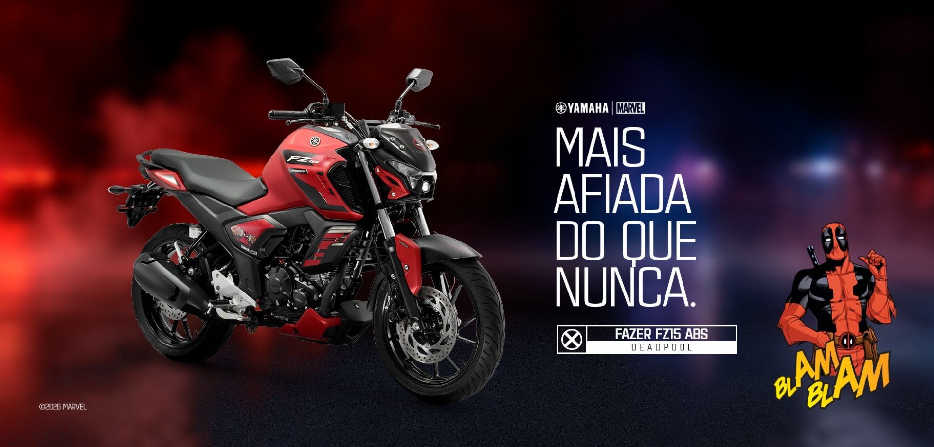 banner fazer fz15 abs connected deadpool