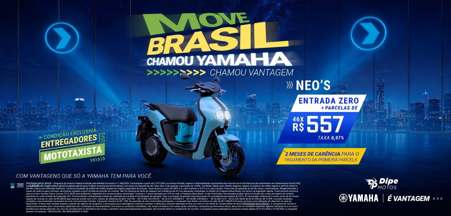 banner move brasil: neos