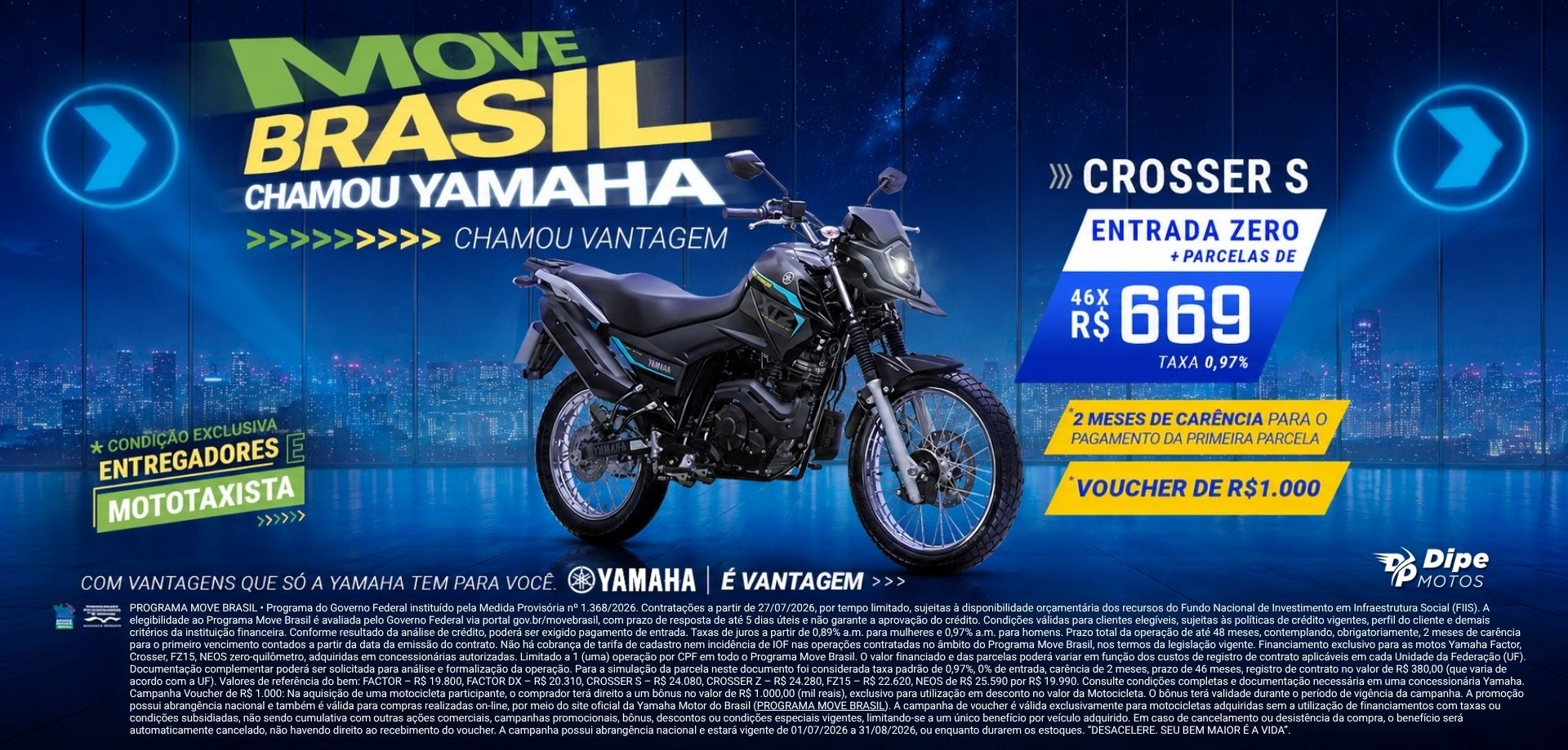 banner move brasil: crosser s