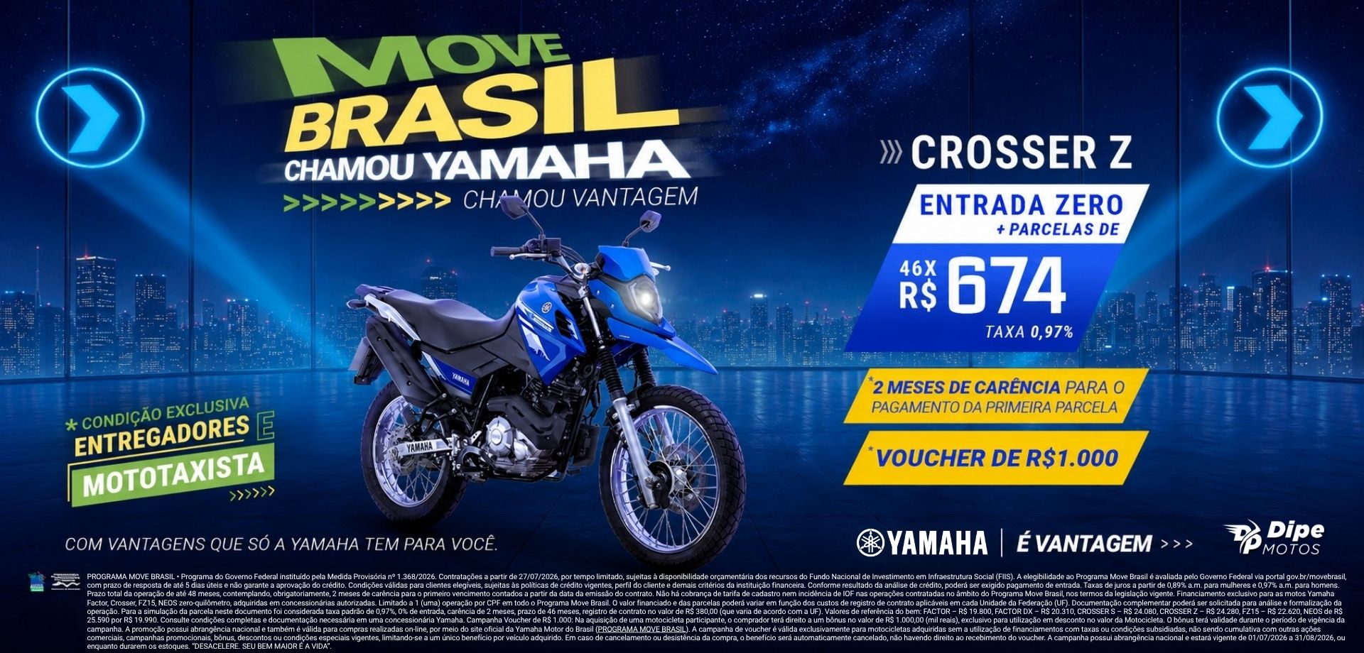 banner move brasil: crosser z