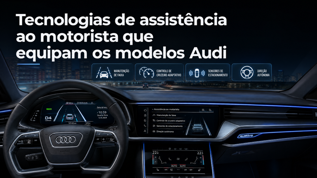 Tecnologias de assistência ao motorista que equipam os modelos Audi