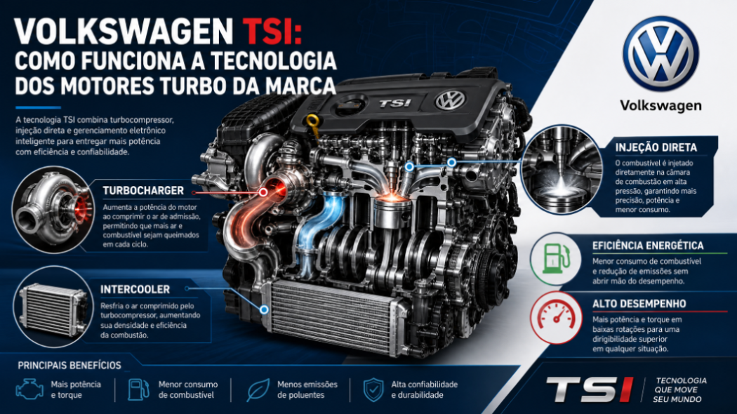 Volkswagen TSI: como funciona a tecnologia dos motores turbo da marca