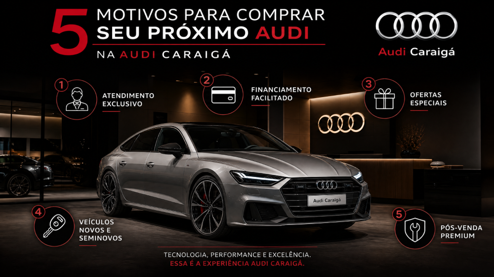 5 motivos para comprar seu próximo Audi na Audi Caraigá