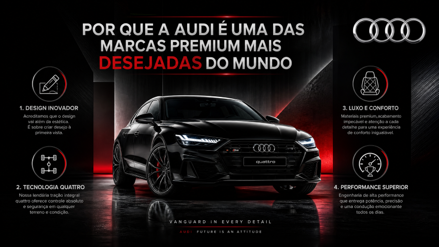 Por que a Audi é uma das marcas premium mais desejadas do mundo