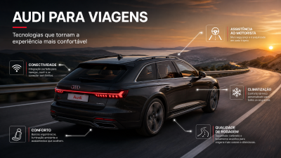 Audi para viagens: quais tecnologias tornam a experiência mais confortável?