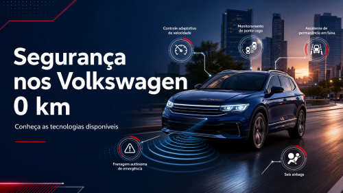 Segurança nos Volkswagen 0 km: conheça as tecnologias disponíveis