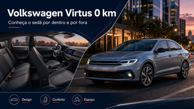 Volkswagen Virtus 0 km: conheça o sedã Volkswagen por dentro e por fora