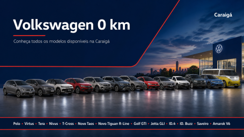 Volkswagen 0 km: conheça todos os modelos disponíveis na Caraigá