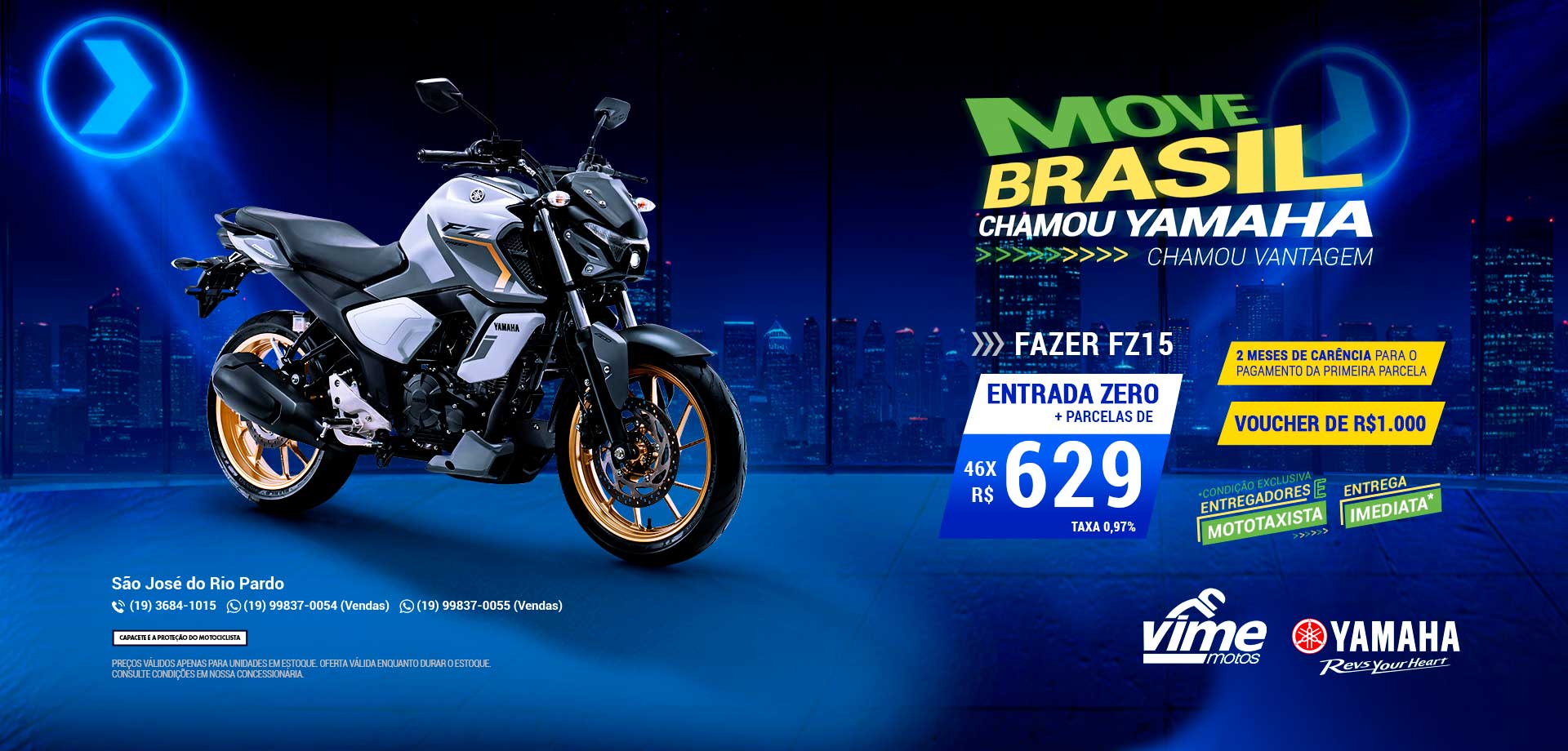banner fz15 fazer - move brasil