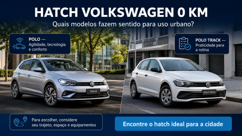 Hatch Volkswagen 0 km: quais modelos fazem sentido para uso urbano?