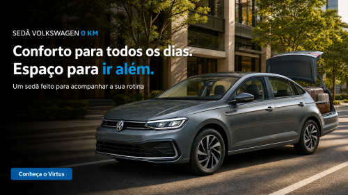 Sedã Volkswagen 0 km: conforto e espaço para o dia a dia