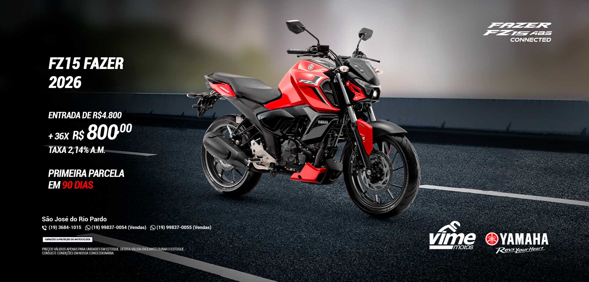 banner fz15 fazer 2026 90 dias