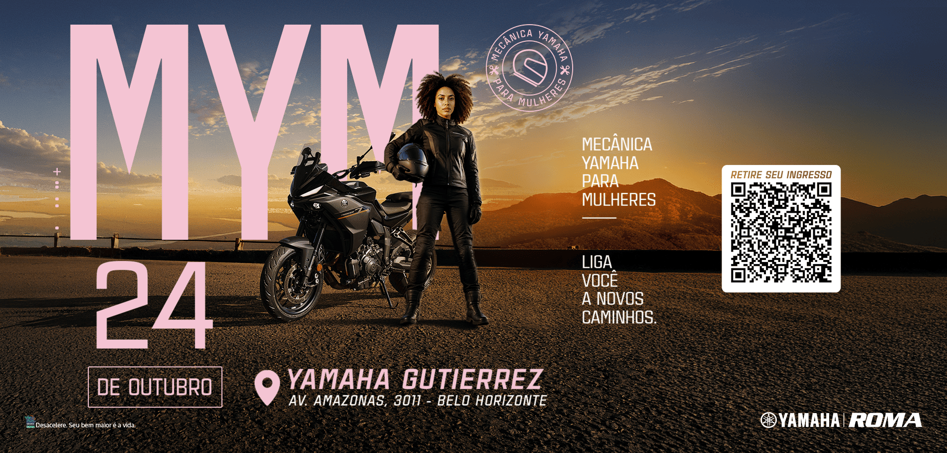 banner mecânica para mulheres -yamaha